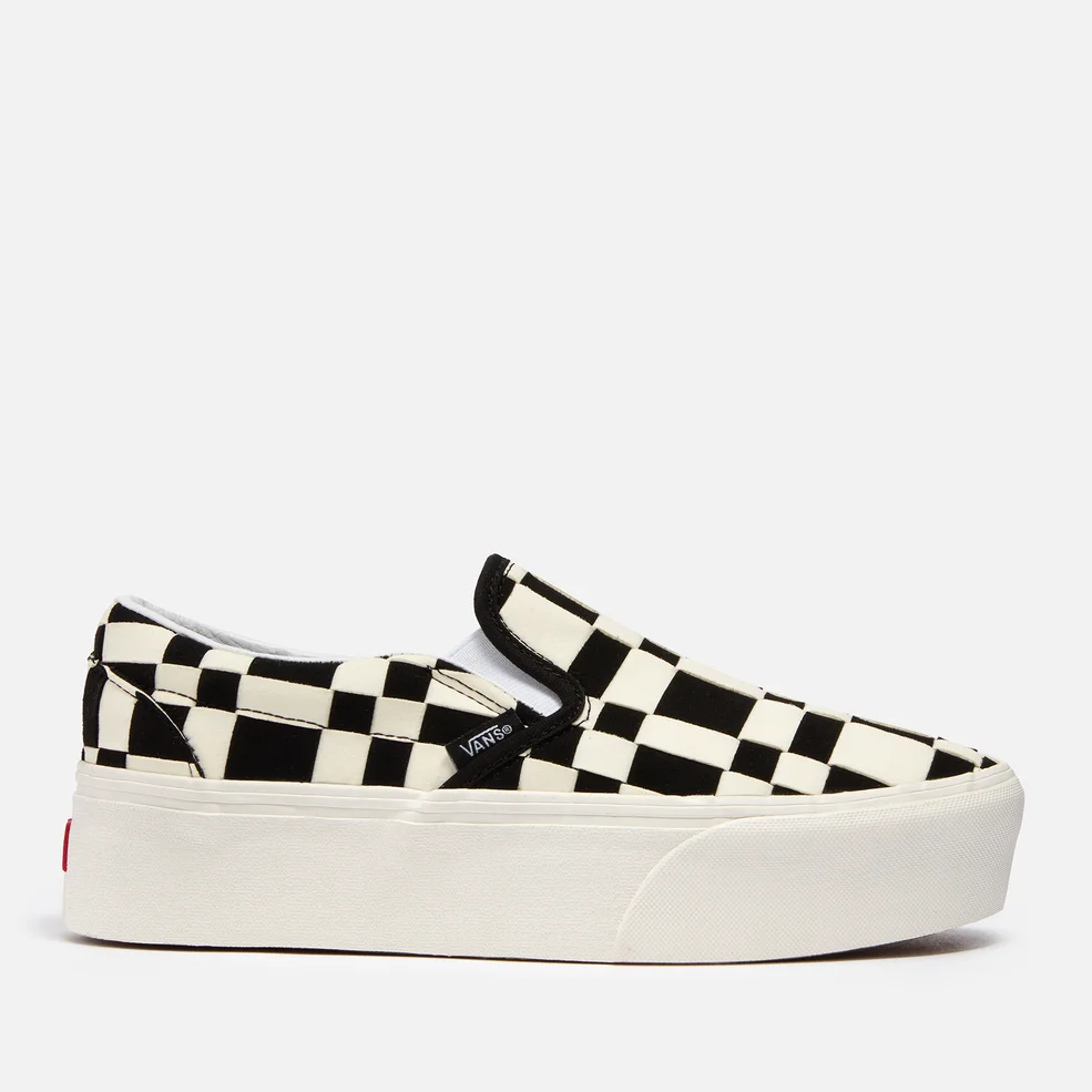 Vans Woven Check Stackform Faux Suede Trainers Image 1
