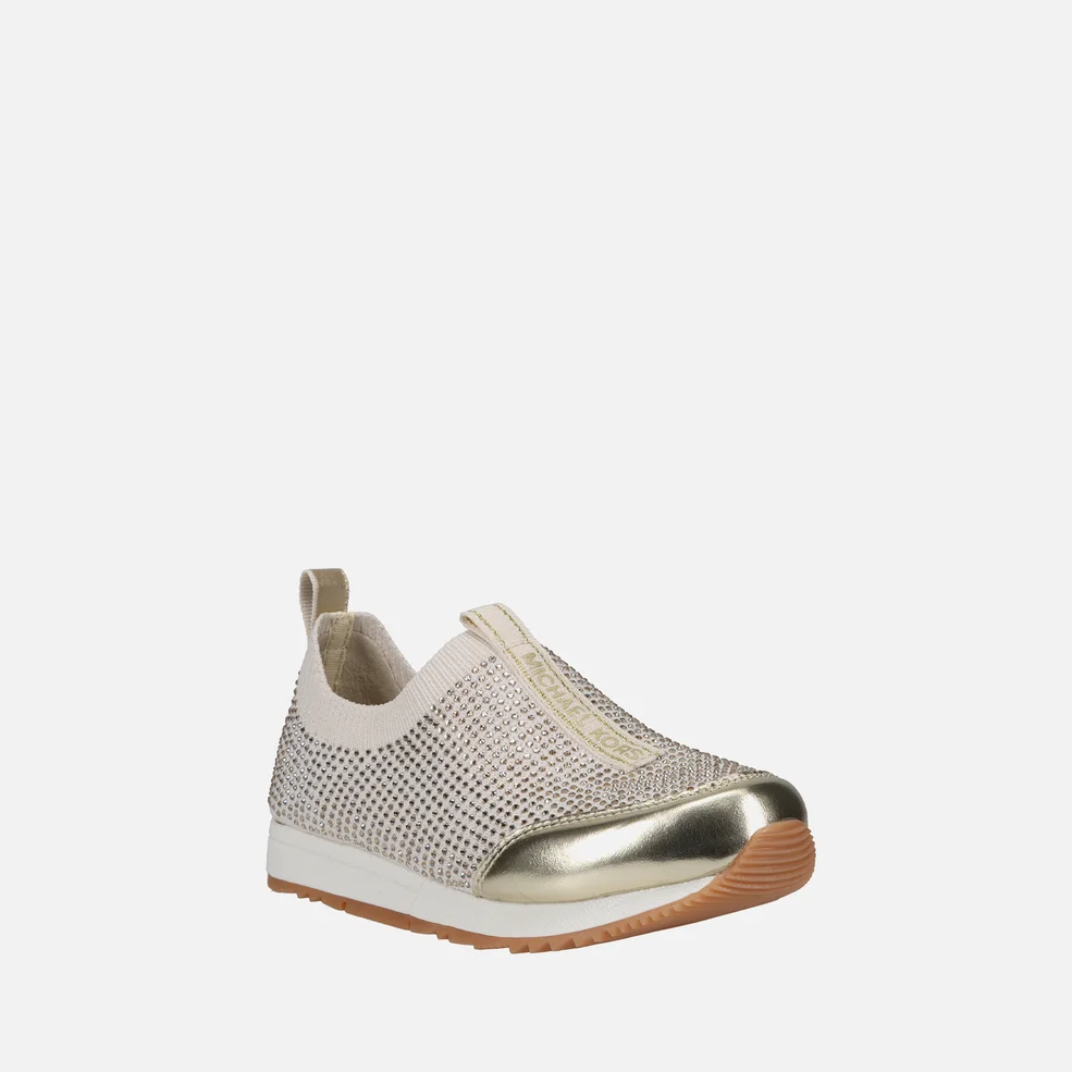 Michael Kors Kids' Allie Stretch Knit Sock Crystal Trainers Image 1