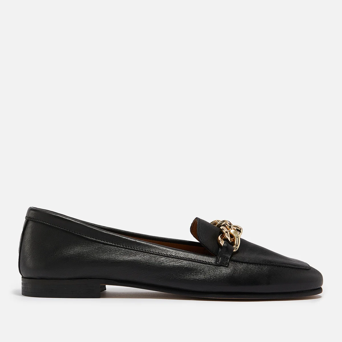 Dune Women's Goldsmith Chain-Embellished Leather Loafers Image 1