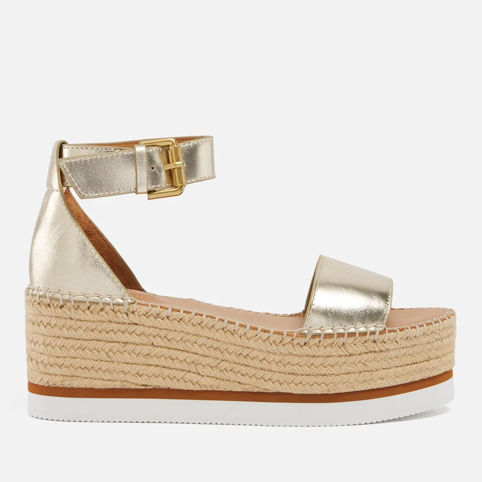 See by Chloé Women's Glyn Leather Espadrille Flatform Sandals Image 1