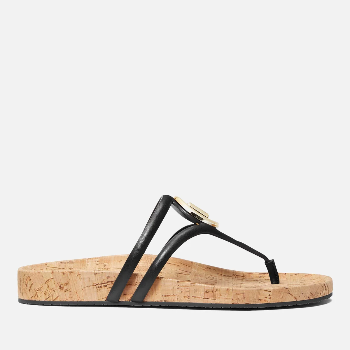 MICHAEL Michael Kors Hampton Leather Flat Sandals Image 1