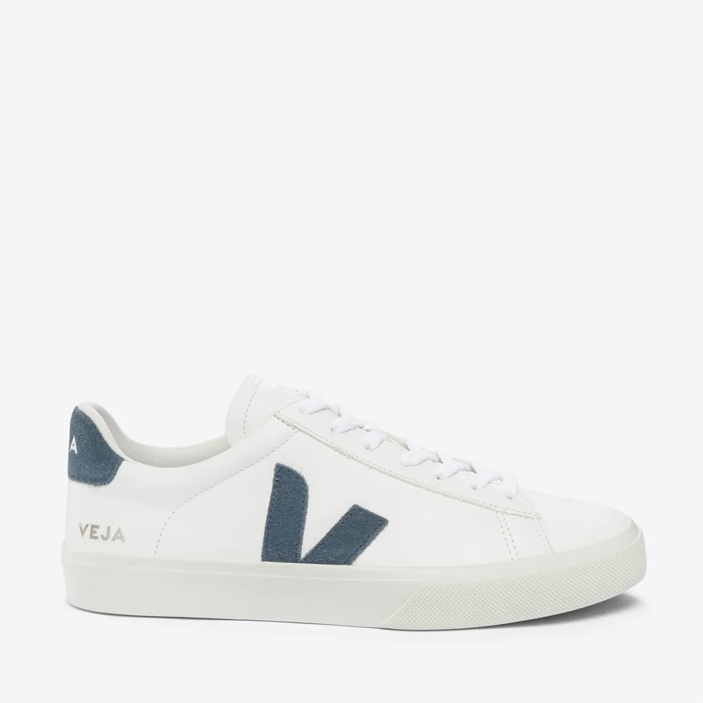 Veja Men's Campo Chrome Free Leather Trainers - Extra White/California Image 1
