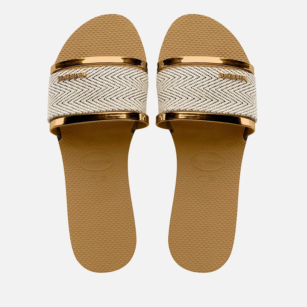 Havaianas Trancoso Woven Rubber Slide Sandals Image 1