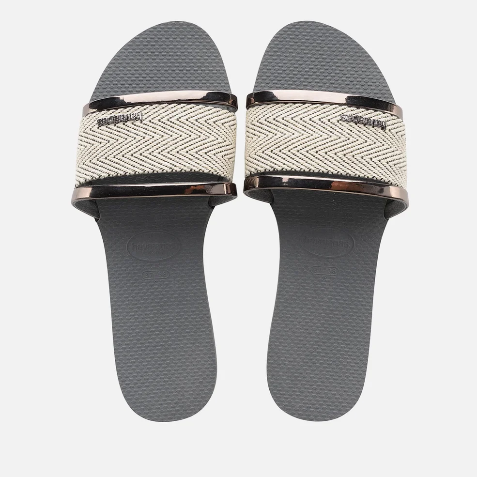 Havaianas Trancoso Woven Rubber Slide Sandals Image 1