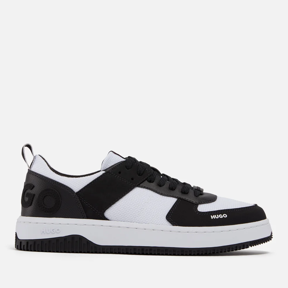 HUGO Men's Kilian Tennis Canvas and Faux Leather Trainers Image 1