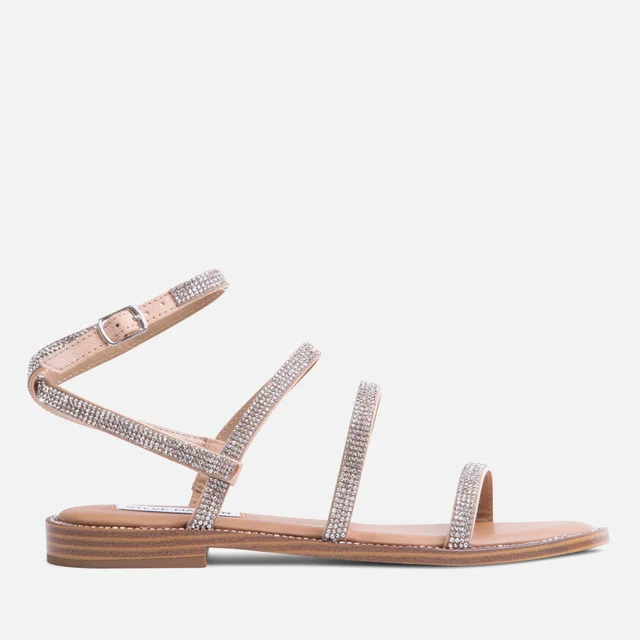Steve Madden Transport-R Faux Leather and Crystal Sandals