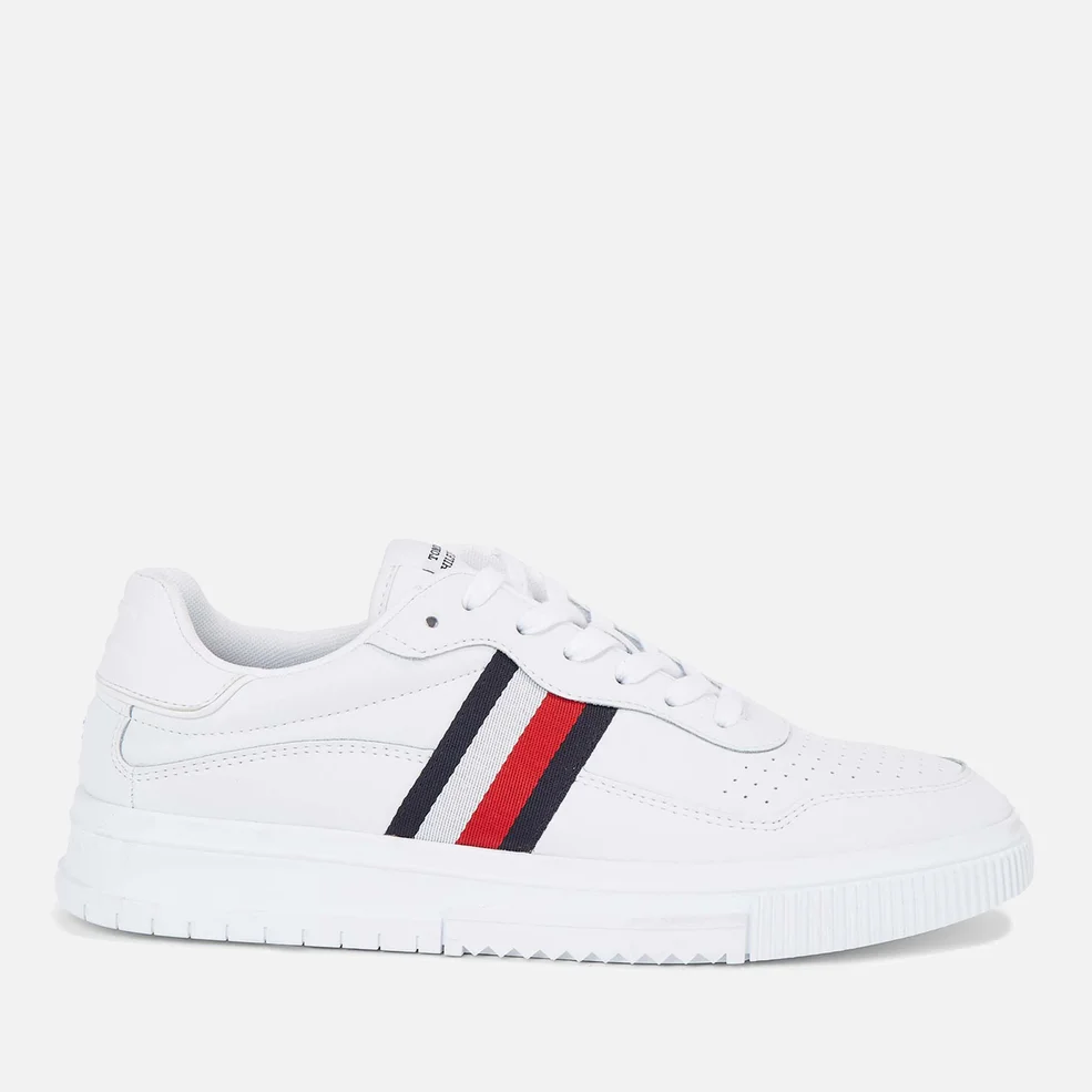 Tommy Hilfiger Men's Supercup Stripes Leather Trainers Image 1
