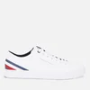 Tommy Hilfiger TH Stripes Faux Leather Vulcanised Trainers - UK 10.5 - Image 1