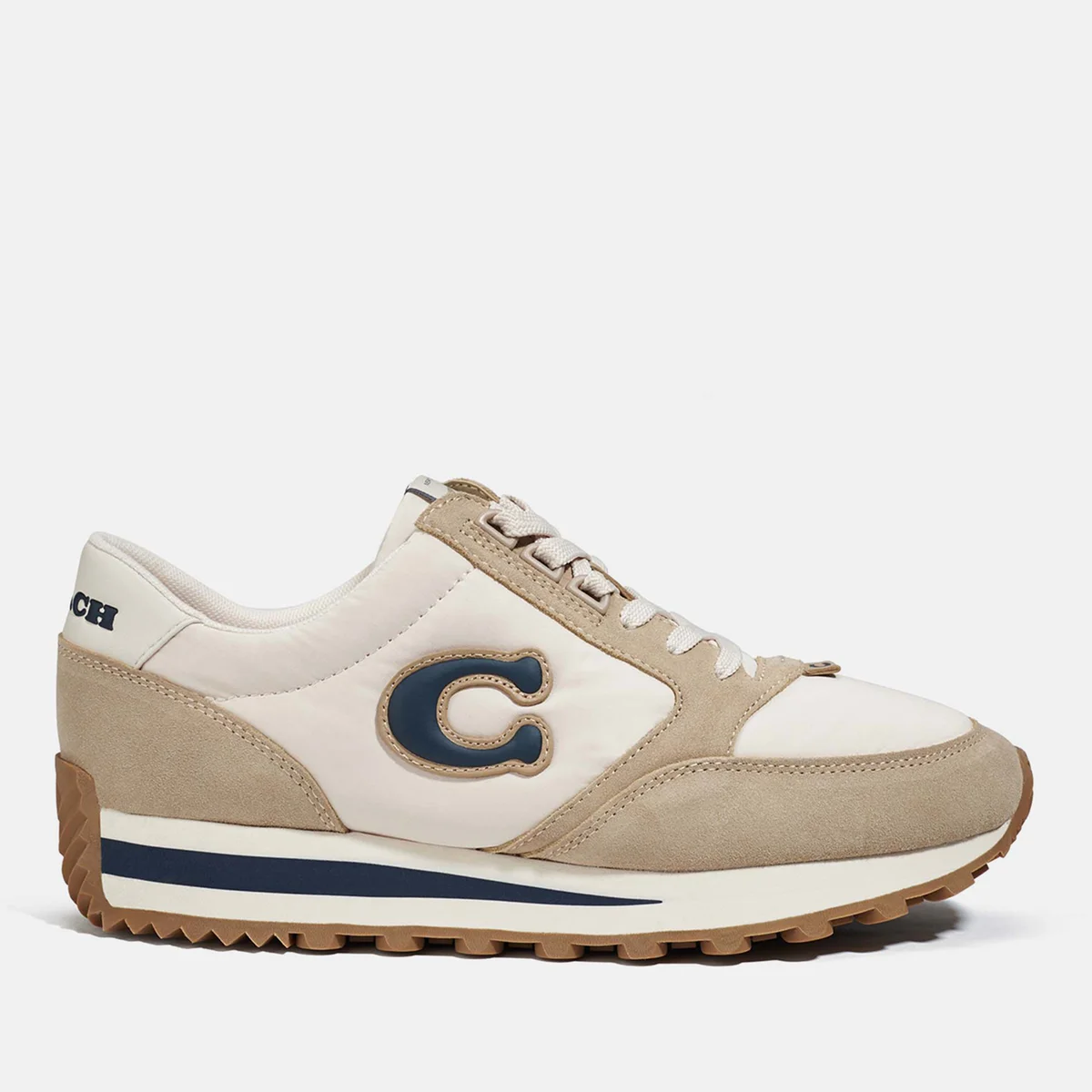 Coach Women's Suede, Shell and Leather Trainers Image 1
