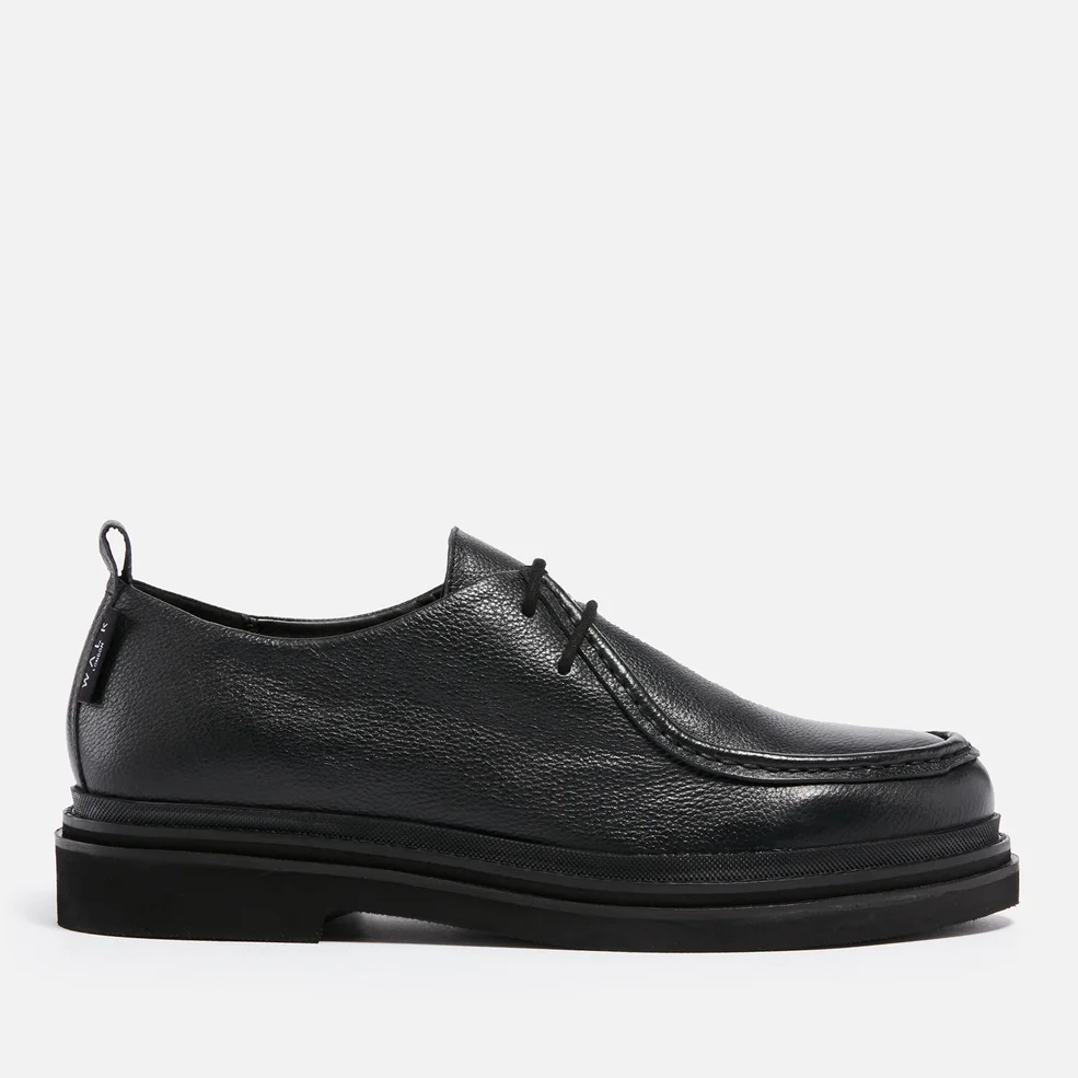 Walk London Men's Brooklyn Apron Pebbled Leather Shoes Image 1