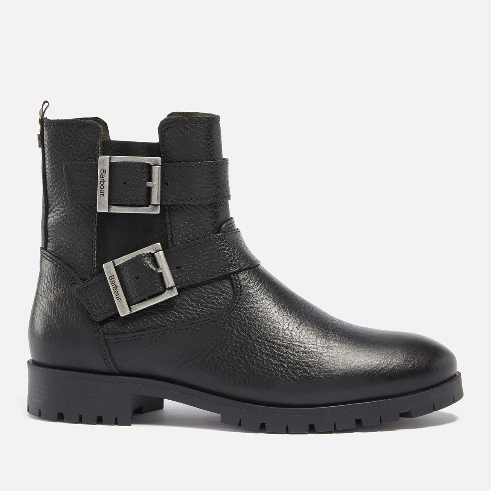 Barbour Marina Leather Biker Boots Image 1
