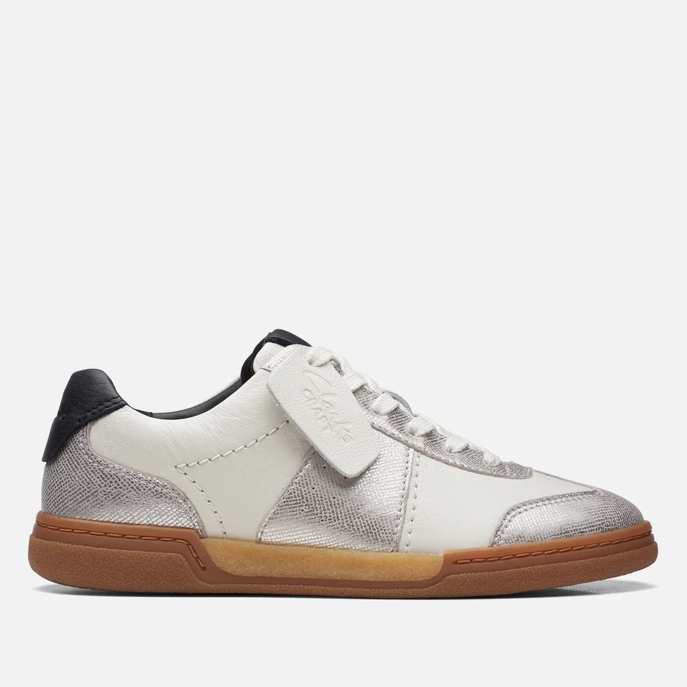 Clarks Craftmatch Lace Off Leather Trainers Image 1