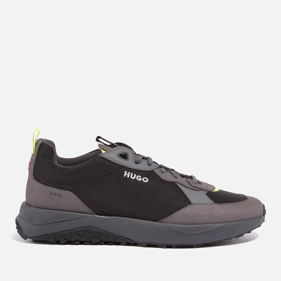 HUGO Men's Kane Runn Mfny N Shell and Faux Suede Trainers Image 1
