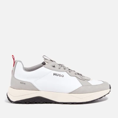 HUGO Men's Kane Runn Mfny N Shell and Faux Suede Trainers