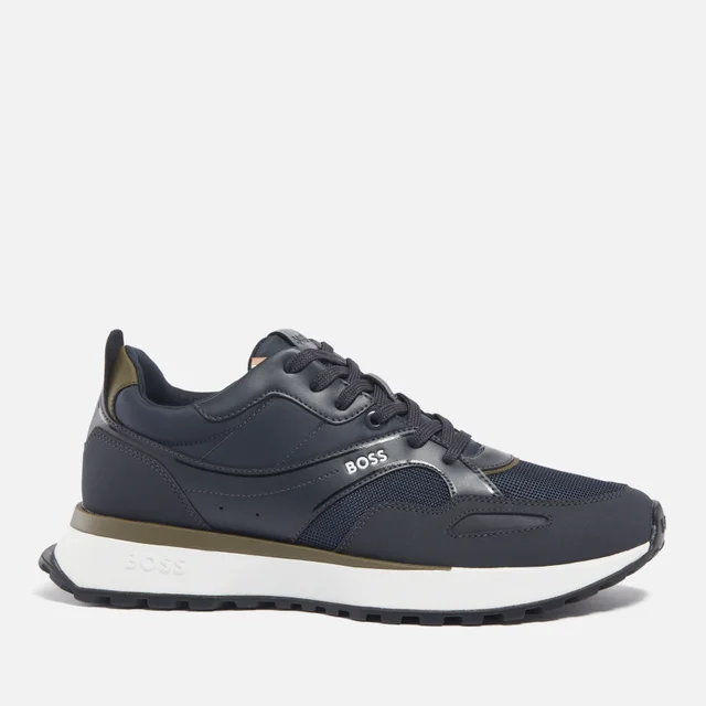 BOSS Men's Jonah Runn N Mesh and Faux Leather Trainers