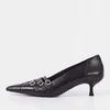 Vagabond Women's Lykke Leather Kitten Heeled Court Shoes - Image 1