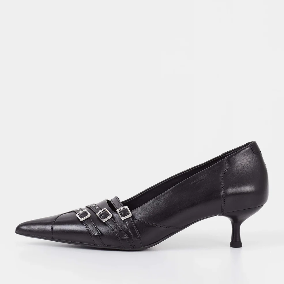 Vagabond Women's Lykke Leather Kitten Heeled Court Shoes Image 1