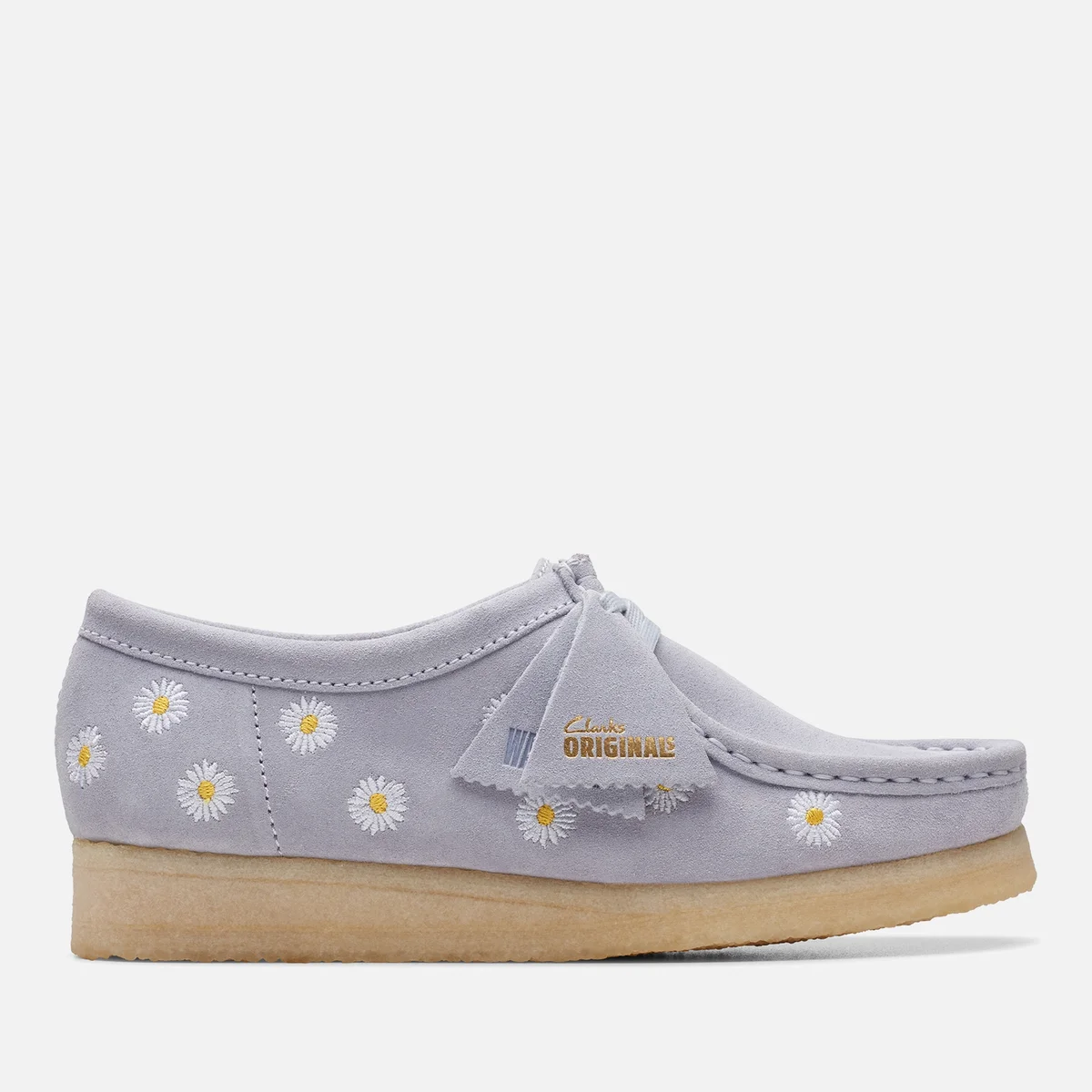 Clarks Originals Women's Embroidered Suede Wallabee Shoes Image 1