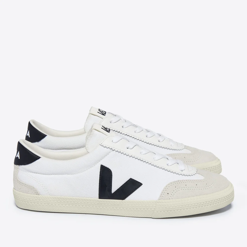 Veja Women's Volley Cotton-Canvas and Suede Trainers Image 1