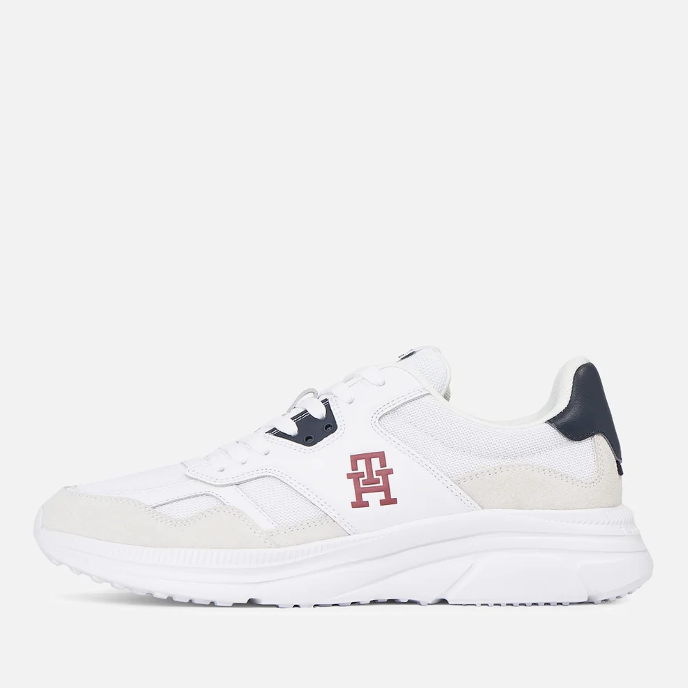 Tommy Hilfiger Suede and Mesh Running Style Trainers Image 1