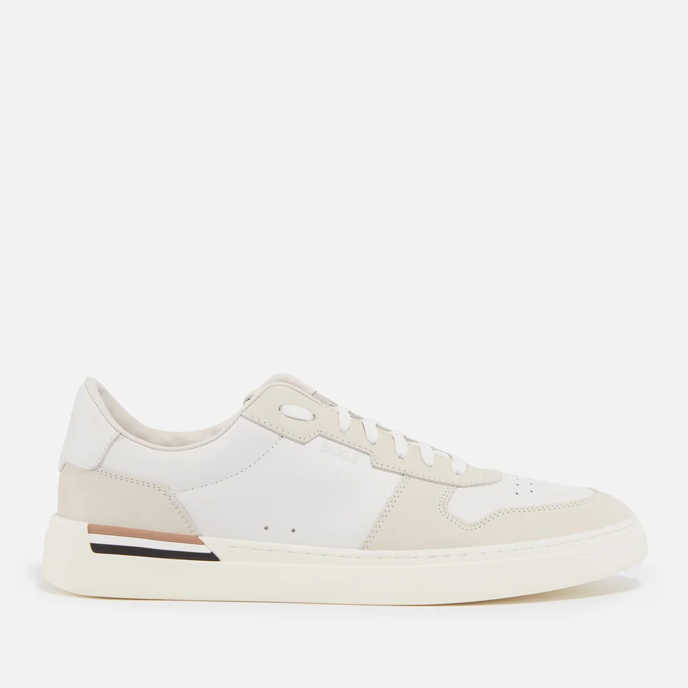 BOSS Men's Clint Leather Suede Tennis Trainers Image 1