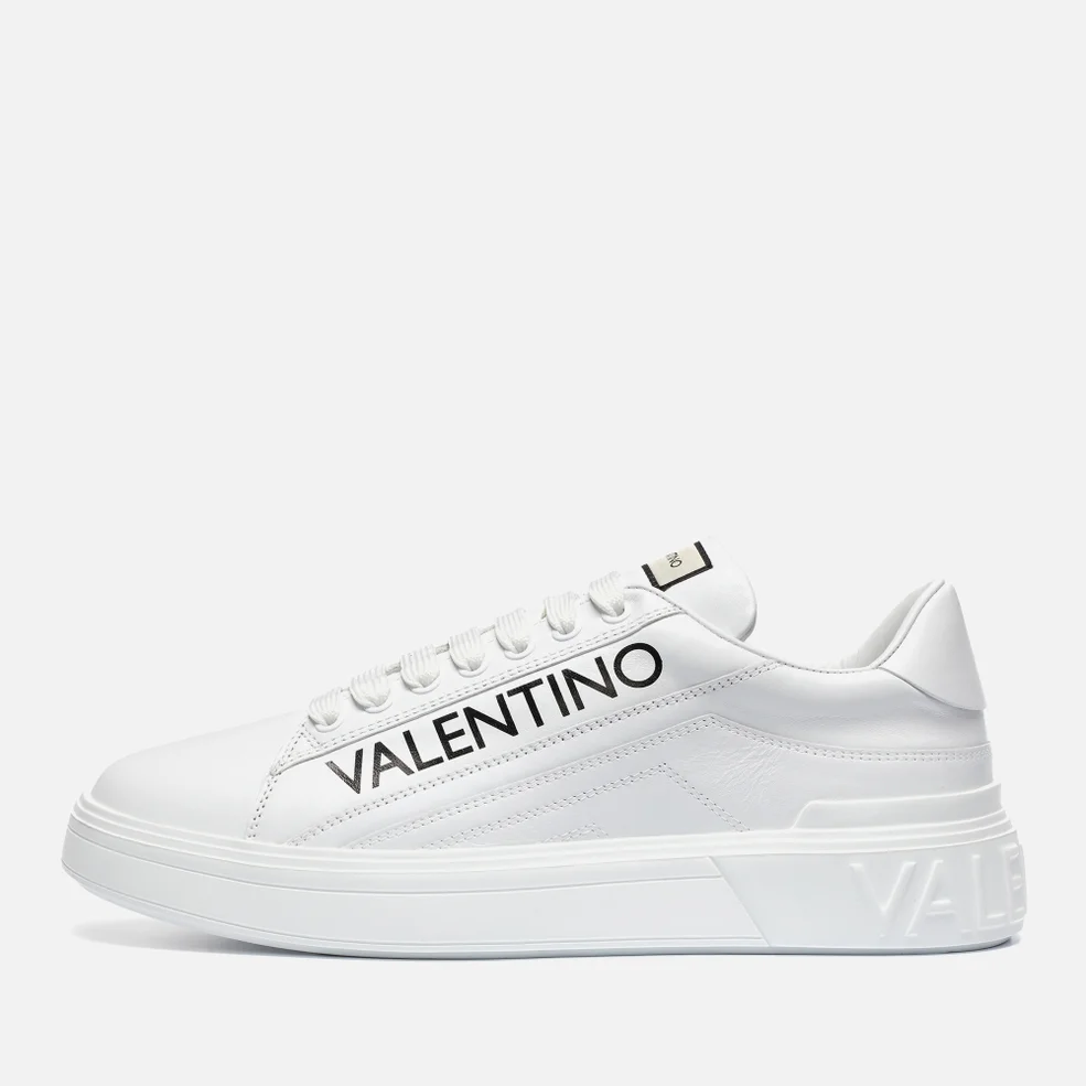 Valentino Men's Rey Leather Low Top Trainers - White/Black Image 1