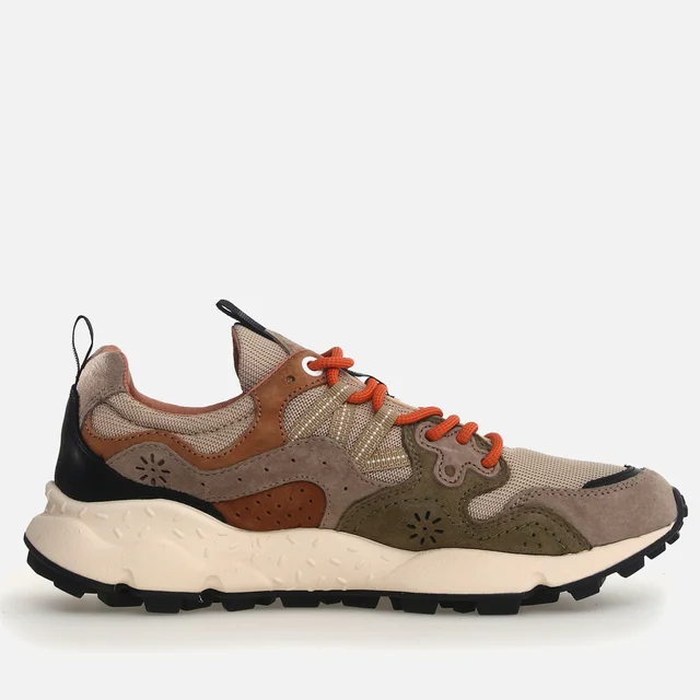 Flower Mountain Unisex Yamano 3 Suede and Mesh Trainers